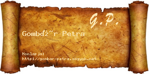 Gombár Petra névjegykártya