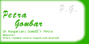 petra gombar business card